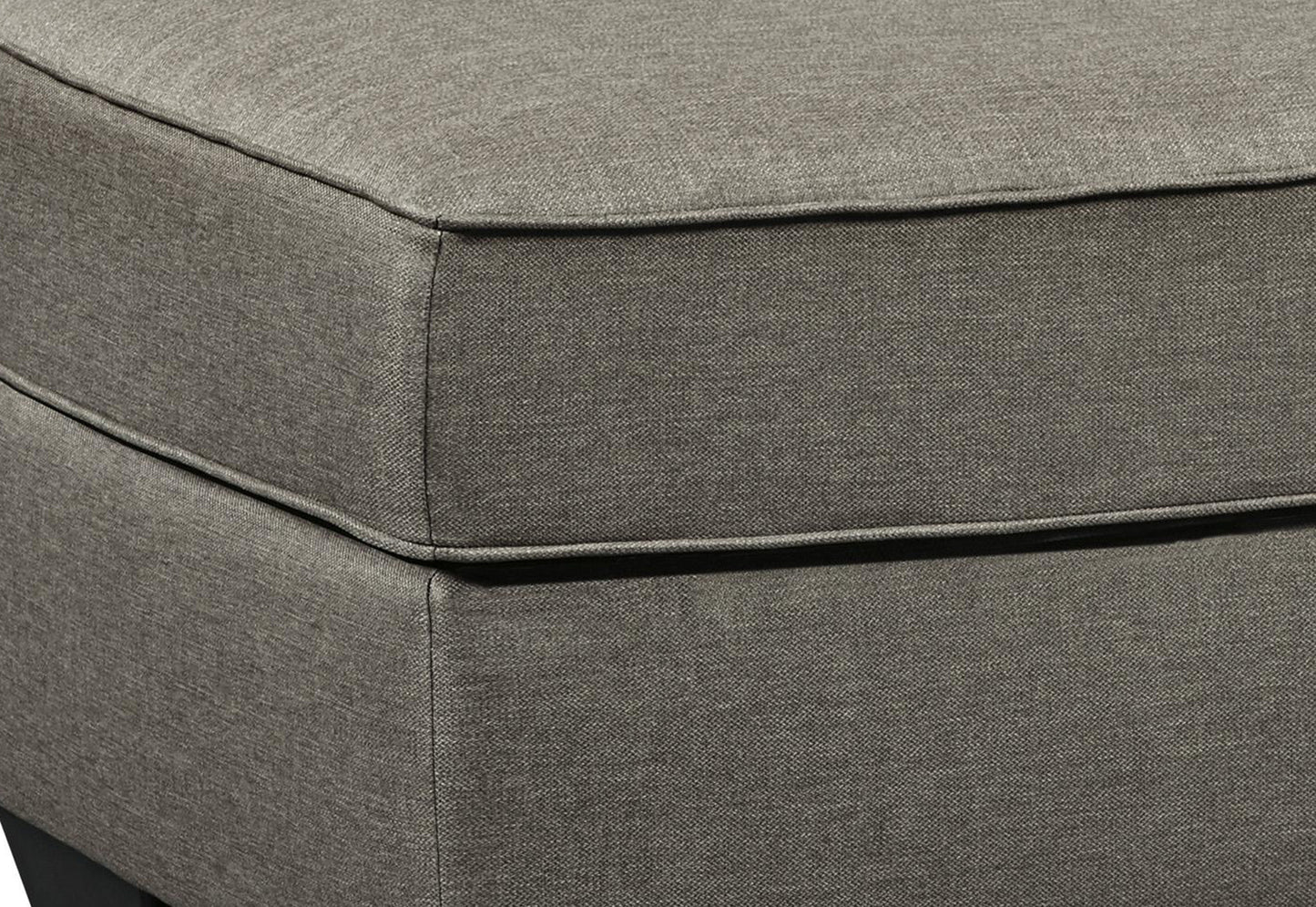 Rectangular Fabric Upholstered Ottoman With Tapered Block Legs, Gray By Benzara | Ottomans | Modishstore - 5