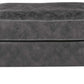 Rectangular Ottoman With Tapered Block Legs And Jumbo Stitching, Gray By Benzara | Ottomans |  Modishstore 