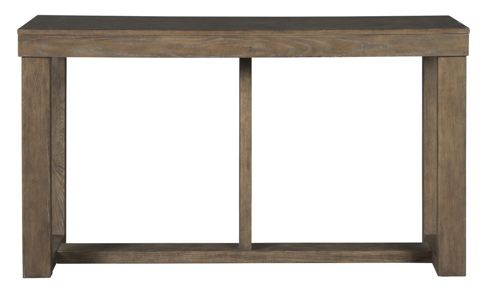 Rectangular Wooden Sofa Table With Sled Base, Light Brown By Benzara | End Tables | Modishstore - 3