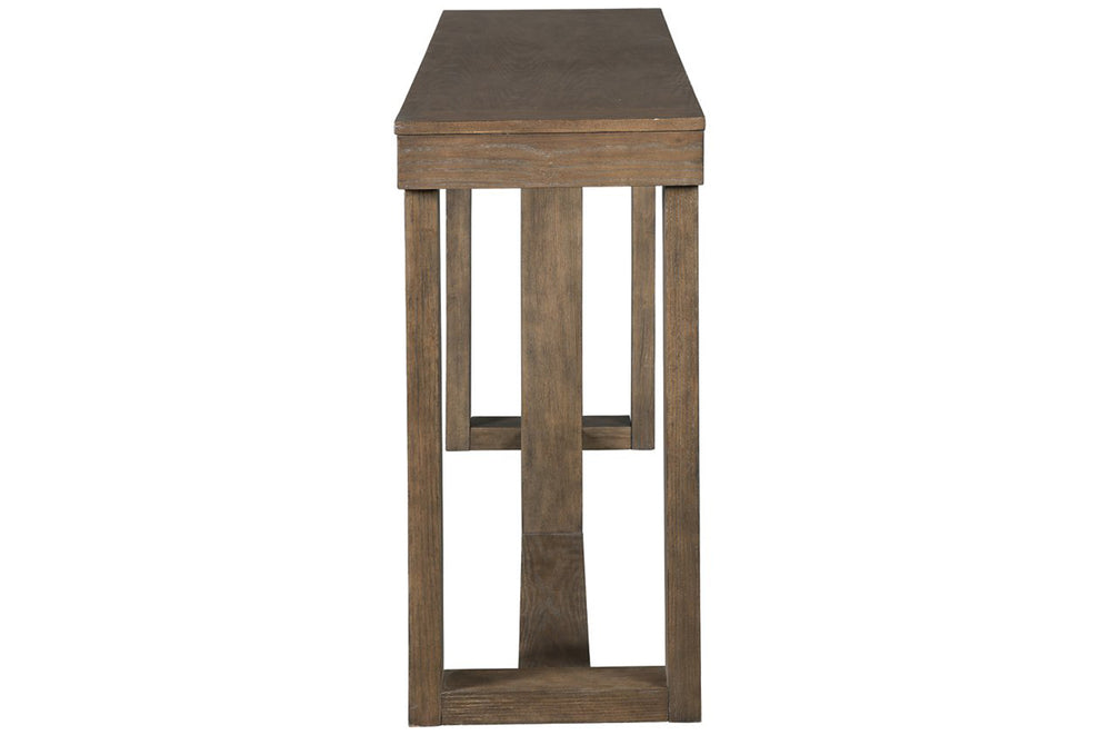 Rectangular Wooden Sofa Table With Sled Base, Light Brown By Benzara | End Tables | Modishstore - 4