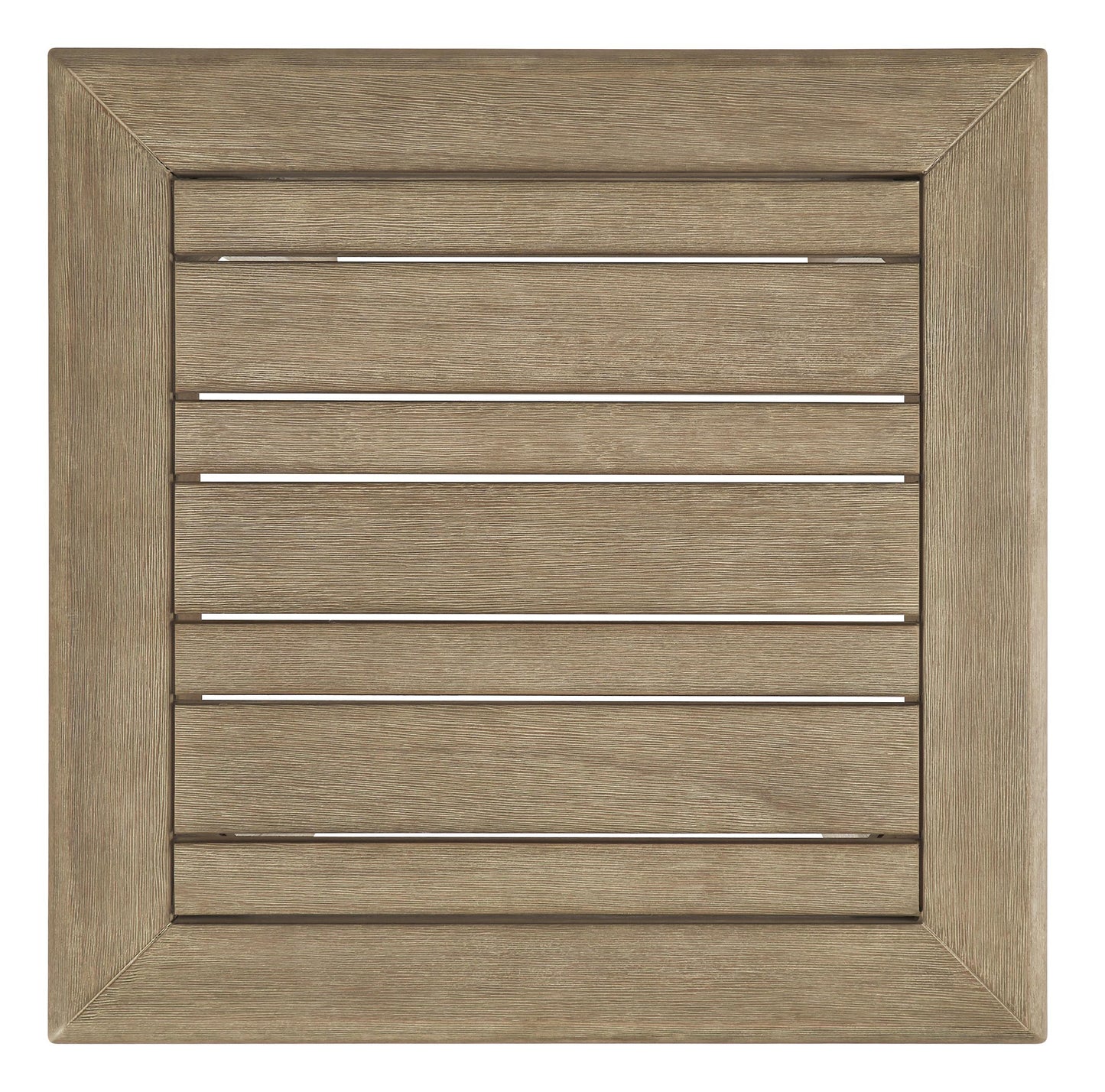 Square Wooden Frame End Table With Plank Tabletop, Teak Brown By Benzara | End Tables | Modishstore - 2