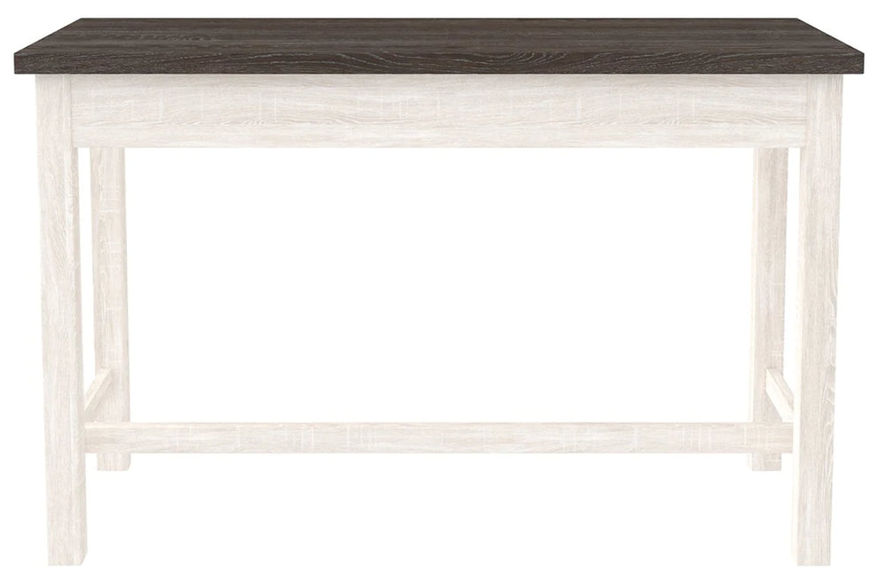 Wooden Writing Desk With Block Legs And 2 Storage Drawers, Gray And White By Benzara | Desks |  Modishstore  - 4