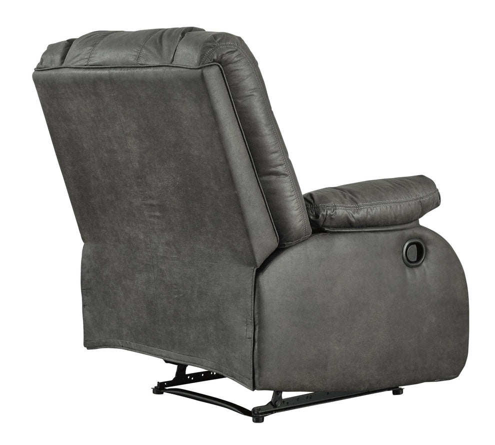 Wooden Zero Wall Recliner With Pillow Top Arms And Tufted Back, Gray By Benzara | Chairs & Recliners | Modishstore - 4