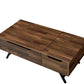 Wooden Coffee Table With Lift Top Storage And 1 Drawer, Walnut Brown By Benzara | Coffee Tables |  Modishstore  - 4