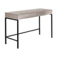 Wooden Desk With 2 Drawers And Metal Frame, Washed White And Black By Benzara | Desks |  Modishstore 