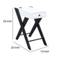 Wooden Frame Side Table With X Shaped Legs And 1 Drawer, White And Black By Benzara | Side Tables |  Modishstore  - 2