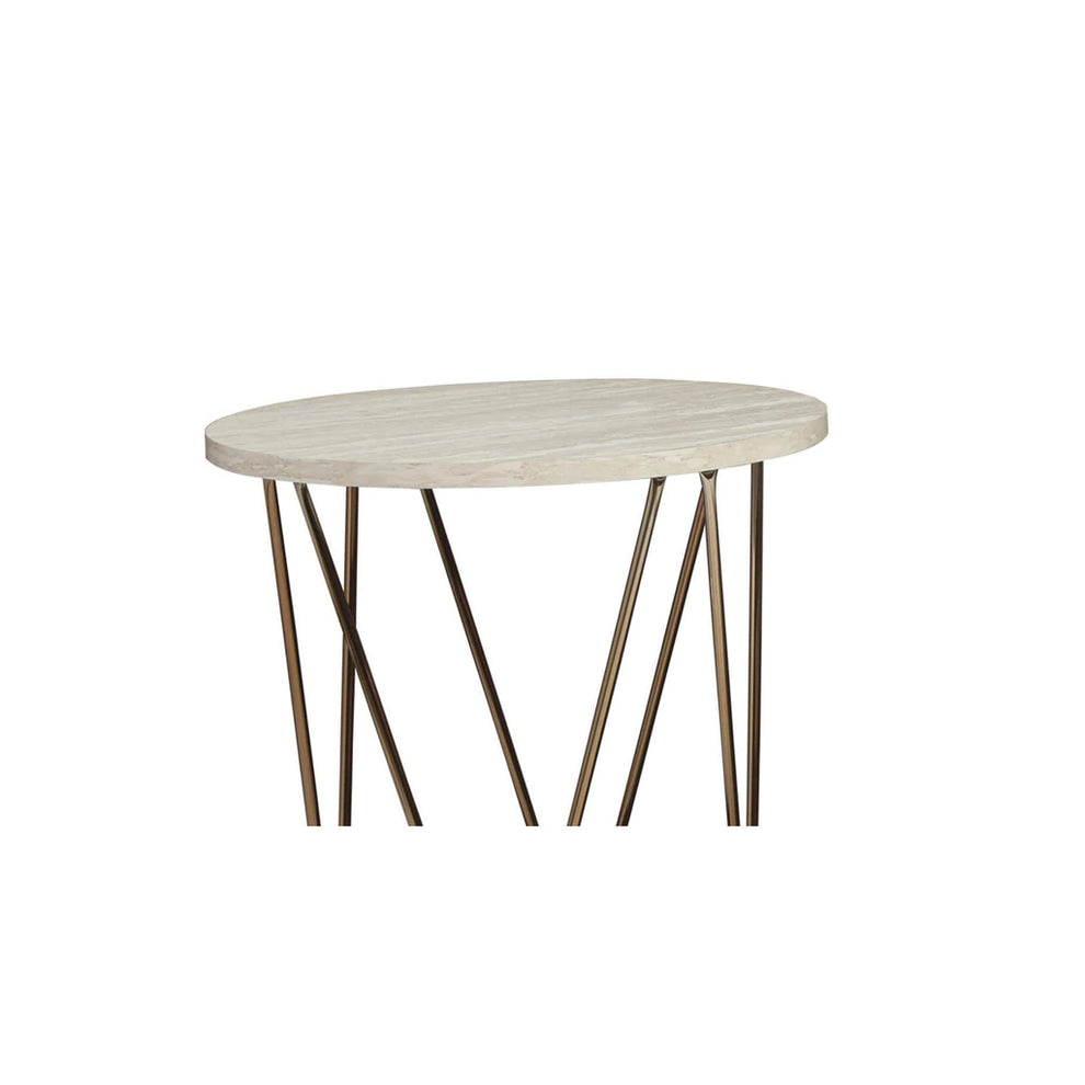 Faux Marble Table Set With 1 Coffee Table And 2 End Tables, White And Gold By Benzara | Coffee Tables |  Modishstore  - 3