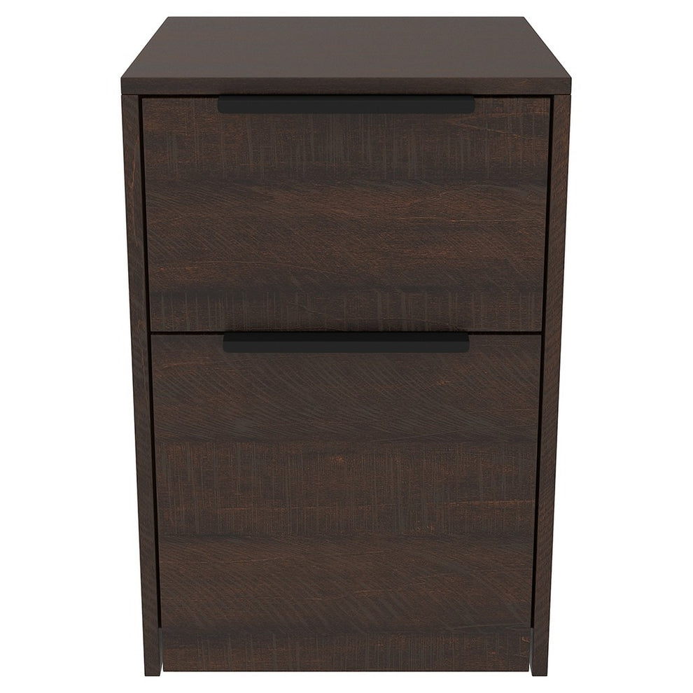 Two Tone Wooden File Cabinet With 2 File Drawers, Dark Brown By Benzara | Cabinets | Modishstore - 4
