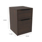 Two Tone Wooden File Cabinet With 2 File Drawers, Dark Brown By Benzara | Cabinets | Modishstore - 5