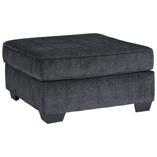 Square Fabric Upholstered Oversized Accent Ottoman, Charcoal Gray By Benzara | Ottomans | Modishstore