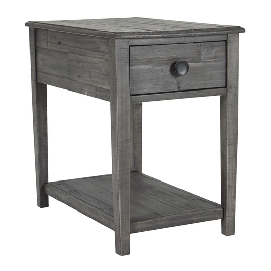 Farmhouse Style Wooden End Table With 1 Drawer And Open Bottom Shelf, Gray By Benzara | End Tables | Modishstore