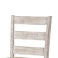 Armless Wooden Barstool Set With Textured Finish, Brown And White By Benzara | Bar Stools & Tables | Modishstore - 2