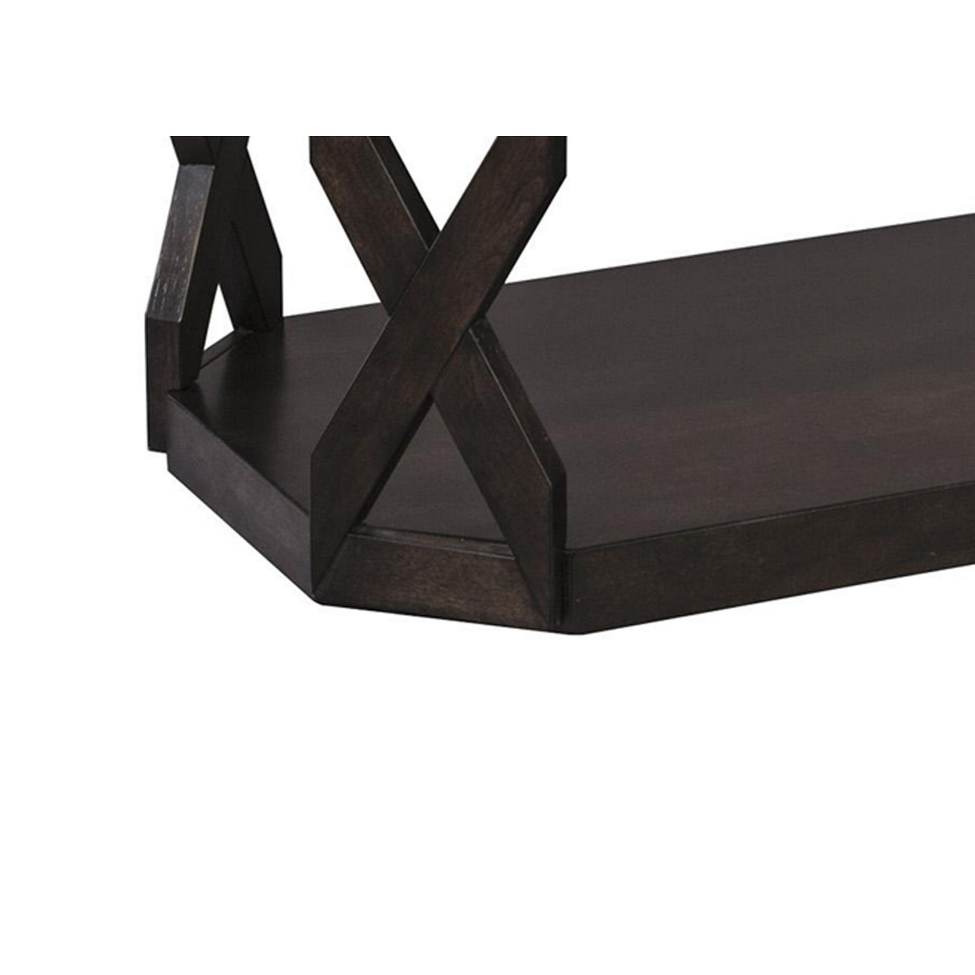 Faux Marble Table Set With 1 Coffee Table And 2 End Tables, Gray And Brown By Benzara | End Tables | Modishstore - 4