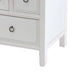 Wooden Chest With 8 Spacious Drawers And 1 Cabinet, White By Benzara | Cabinets |  Modishstore  - 3