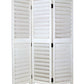 Wooden 3 Panel Room Divider With Slatted Design, White By Benzara | Room Divider |  Modishstore 