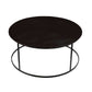 Round Metal Frame Side Table With Tubular Legs, Dark Brown By Benzara | Side Tables |  Modishstore 