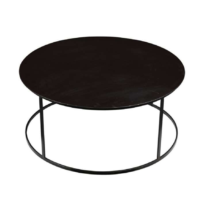 Round Metal Frame Side Table With Tubular Legs, Dark Brown By Benzara | Side Tables |  Modishstore 