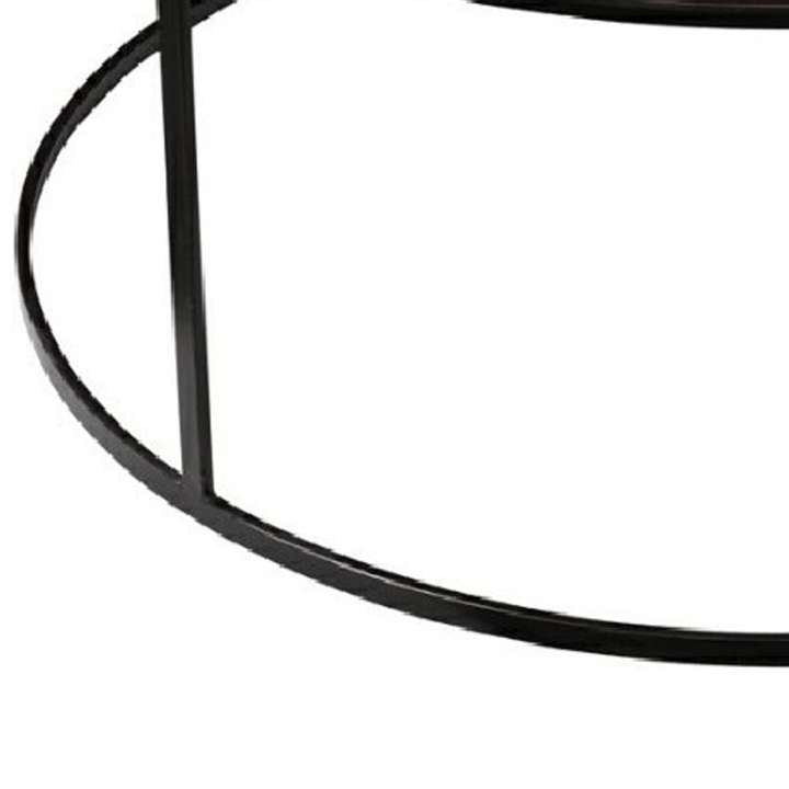 Round Metal Frame Side Table With Tubular Legs, Dark Brown By Benzara | Side Tables |  Modishstore  - 3