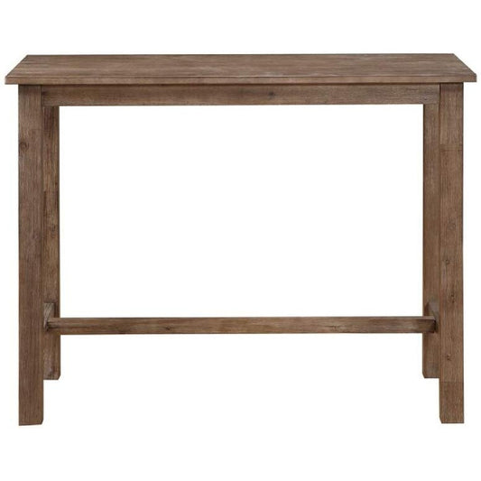 Rectangular Wooden Frame Pub Table With Trestle Base, Oak Brown By Benzara | Bar Stools & Tables | Modishstore