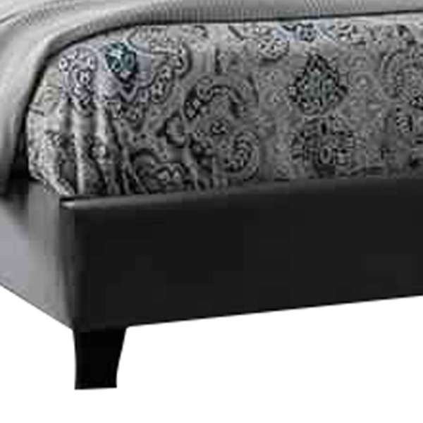 Fabric California King Bed With Camelback Headboard And Nailhead Trim,Gray By Benzara | Bedroom Sets |  Modishstore  - 5