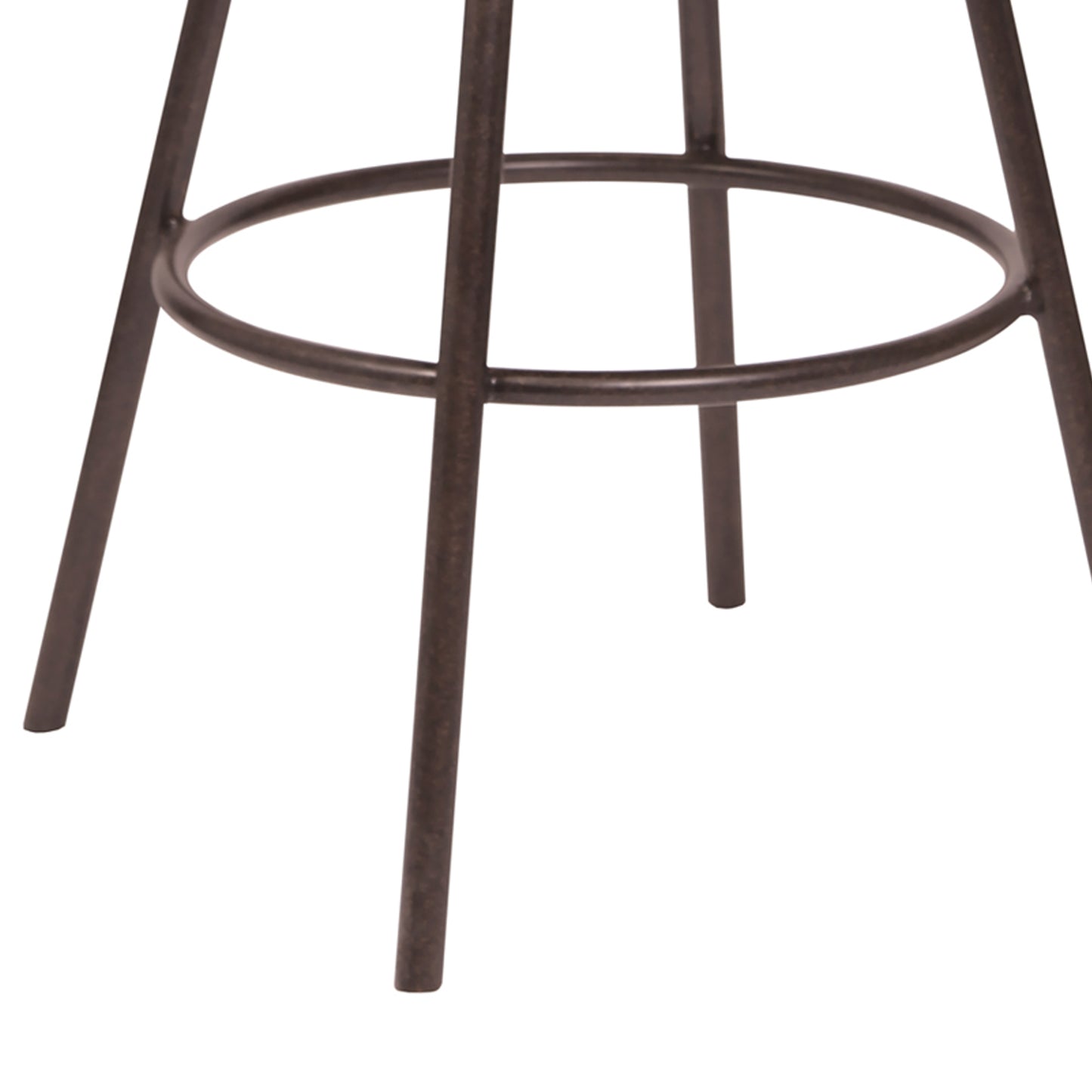 Counter Height Metal Swivel Bar Stool With Leatherette Seat Brown By Benzara | Bar Stools & Tables | Modishstore - 4