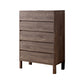 Grained Wooden Frame Chest With 5 Drawers And Straight Legs, Hazelnut Brown By Benzara | Cabinets |  Modishstore 