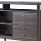 Wooden Frame Buffet With 4 Drawers And 4 Open Compartments, Gray By Benzara | Sideboards | Modishstore - 3