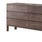 Wooden Frame Dresser With 6 Drawers And Straight Legs, Hazelnut Brown By Benzara | Dressers |  Modishstore  - 5