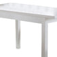 Rectangular Wooden Frame Dining Table With Straight Legs, Glossy White By Benzara | Dining Tables | Modishstore - 3