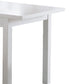 Rectangular Wooden Frame Dining Table With Straight Legs, Glossy White By Benzara | Dining Tables | Modishstore - 5