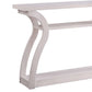 Rectangular Top Wooden Frame Console Table With 2 Bottom Shelves, Off White By Benzara | Console Tables |  Modishstore  - 2