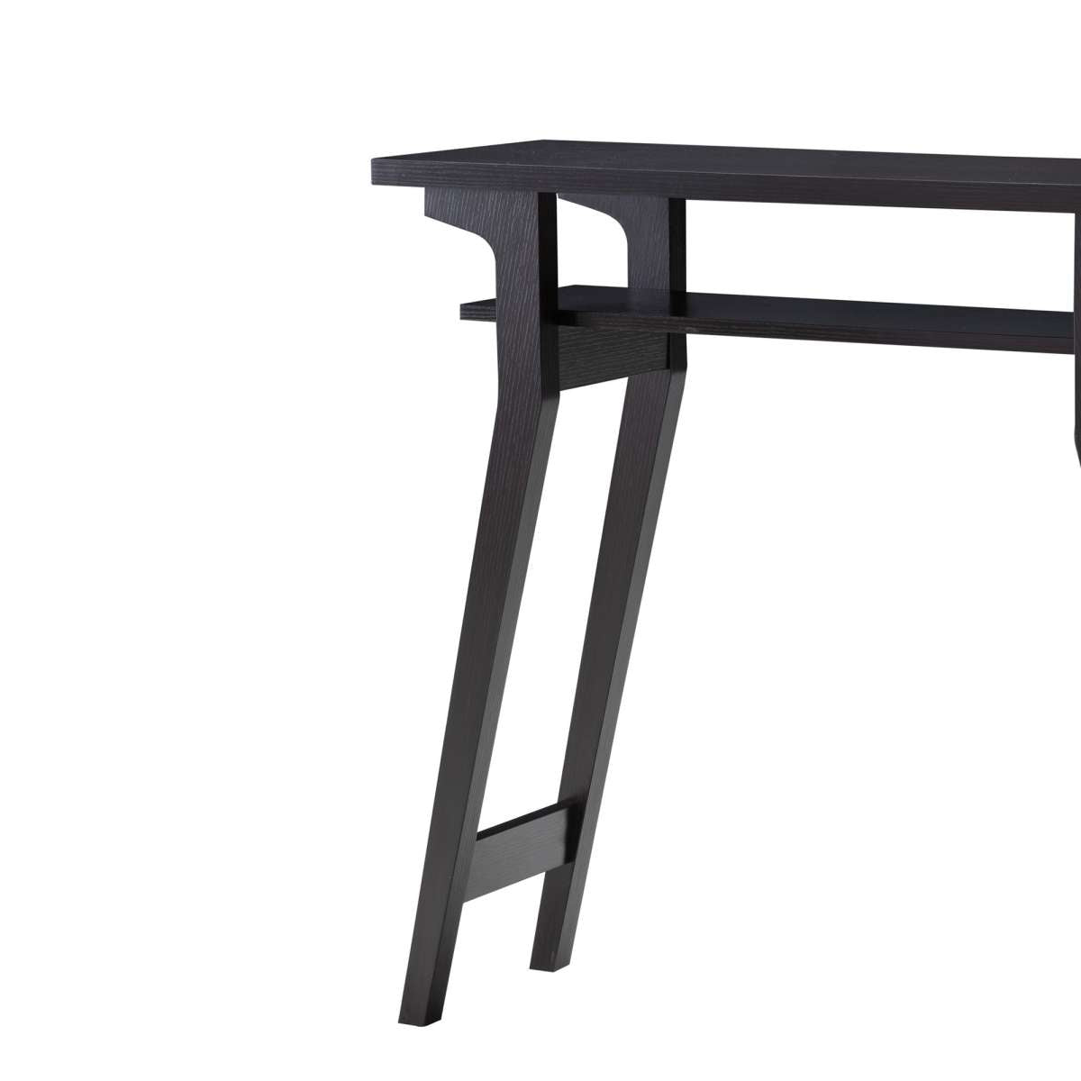 Rectangular Top Wooden Frame Console Table With 1 Open Shelf, Dark Brown By Benzara | Console Tables |  Modishstore  - 2