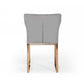 High Wing Back Metal Armless Dining Chair With Sled Base Gray And Rosegold By Benzara | Dining Chairs | Modishstore - 4