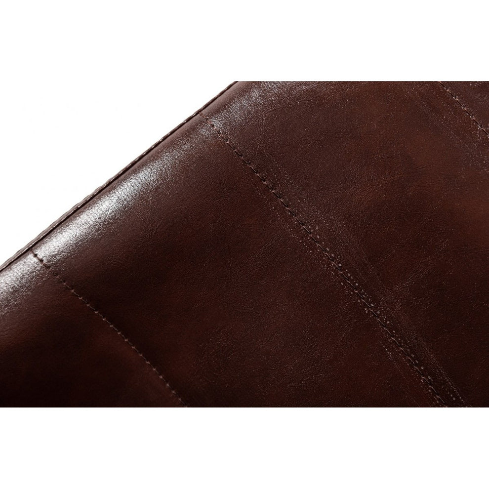 Leatherette Dining Chair With Horizontal Stitching Set Of 2 Brown By Benzara | Dining Chairs | Modishstore - 4