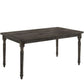 Rustic Style Wooden Dining Table With Rectangular Top And Turned Legs, Gray By Benzara | Dining Tables |  Modishstore  - 5
