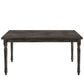 Rustic Style Wooden Dining Table With Rectangular Top And Turned Legs, Gray By Benzara | Dining Tables |  Modishstore 