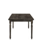 Rustic Style Wooden Dining Table With Rectangular Top And Turned Legs, Gray By Benzara | Dining Tables |  Modishstore  - 4