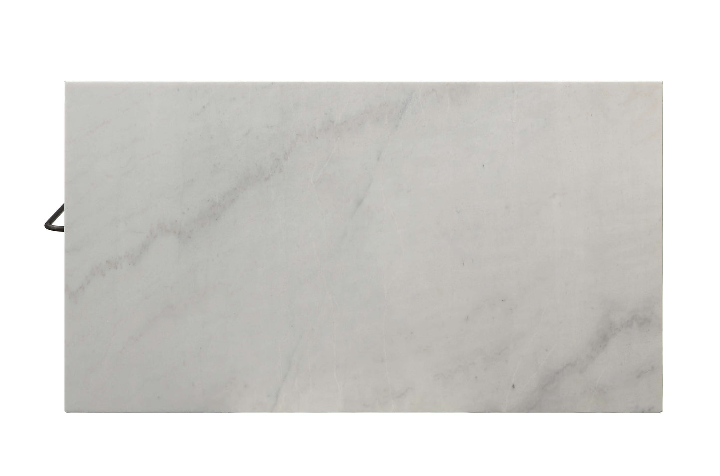 Marble Top Metal Kitchen Island With 2 Slated Shelves, Brown And White By Benzara | Sideboards |  Modishstore  - 3