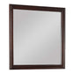 Rectangular Molded Wooden Frame Dresser Top Mirror, Cherry Brown And Silver - Bm215171 By Benzara | Dressers |  Modishstore 