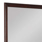 Rectangular Molded Wooden Frame Dresser Top Mirror, Cherry Brown And Silver - Bm215171 By Benzara | Dressers |  Modishstore  - 3