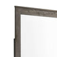 Rectangular Grained Wooden Frame Dresser Mirror, Brown And Silver By Benzara | Dressers |  Modishstore  - 5