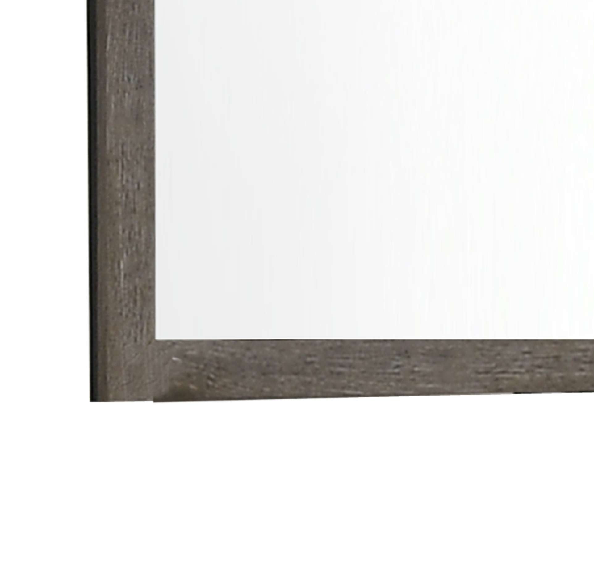 Rectangular Grained Wooden Frame Dresser Mirror, Brown And Silver By Benzara | Dressers |  Modishstore  - 4