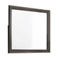 Rectangular Grained Wooden Frame Dresser Top Mirror, Brown And Silver By Benzara | Mirrors |  Modishstore 