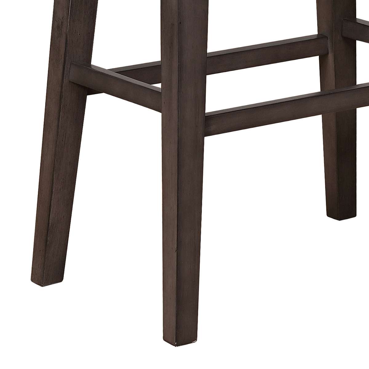 Nailhead Fabric Upholstered Counter Stool With Saddle Seat, Set Of 2, Gray - Bm215191 By Benzara | Bar Stools & Table |  Modishstore  - 2