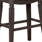 Nailhead Fabric Upholstered Counter Stool With Saddle Seat, Set Of 2, Gray - Bm215191 By Benzara | Bar Stools & Table |  Modishstore  - 4