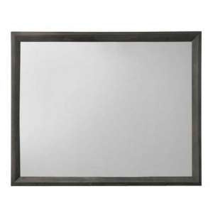 Rectangular Grained Wooden Frame Dresser Top Mirror, Gray And Silver By Benzara | Dressers |  Modishstore 