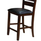 Leatherette Wooden Counter Chair With Ladder Back, Set Of 2, Brown - Bm215201 By Benzara | Accent Chairs | Modishstore - 2