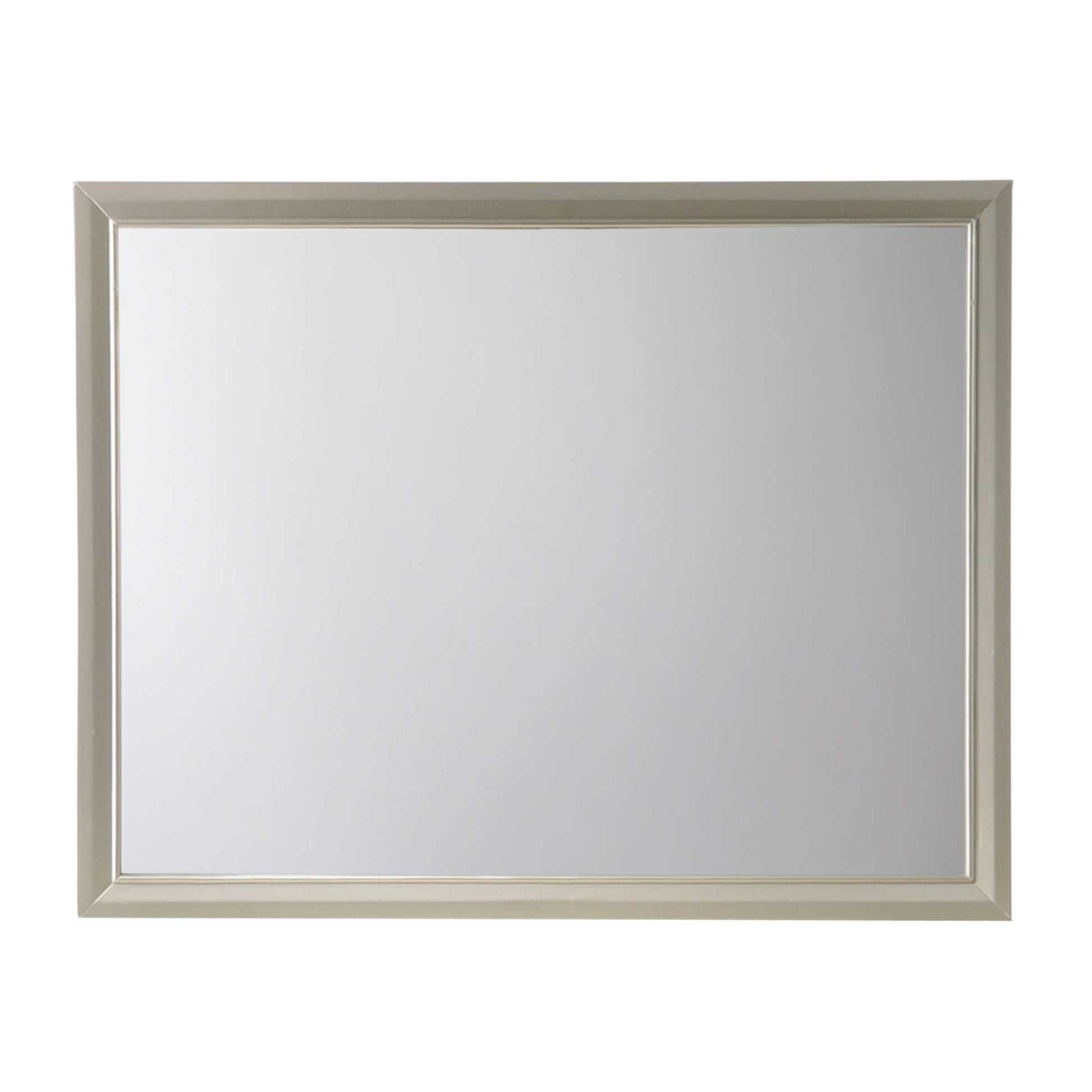 Rectangular Wood Encased Dresser Top Mirror, Champagne Silver - Bm215211 By Benzara | Mirrors |  Modishstore 