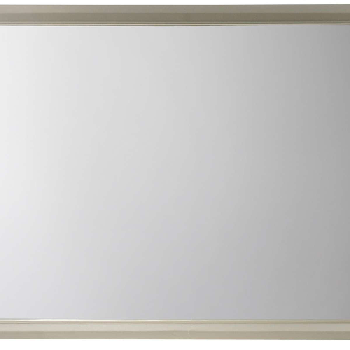 Rectangular Wood Encased Dresser Top Mirror, Champagne Silver - Bm215211 By Benzara | Mirrors |  Modishstore  - 4