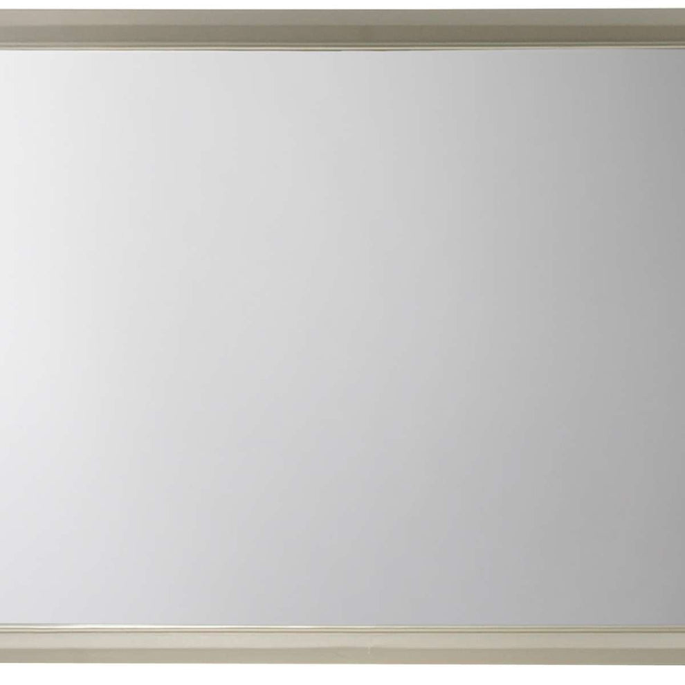 Rectangular Wood Encased Dresser Top Mirror, Champagne Silver - Bm215211 By Benzara | Mirrors |  Modishstore  - 4
